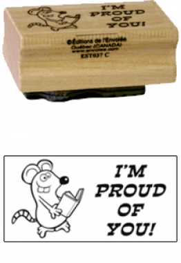 « I'm proud of you! » Stamp