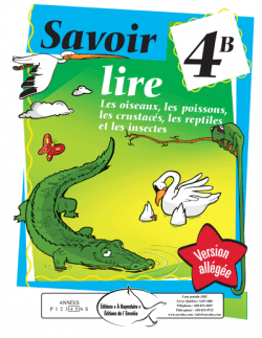Savoir lire 4B, version allégée - en PDF